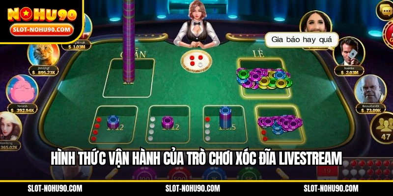 Hình thức vận hành của trò chơi xóc đĩa livestream